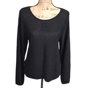 Sarah Arizona Classic Black Slightly Sheer Long Sleeve‎ Sweater Size Medium